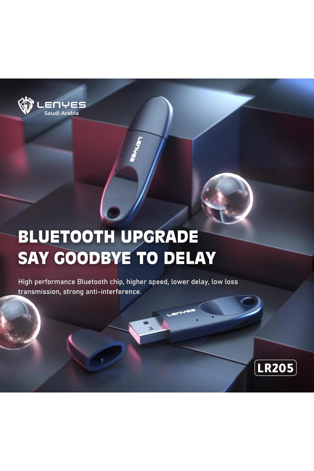 Lenyes Bluetooth 5.1 USB Multi-Device Audio Receiver LR205