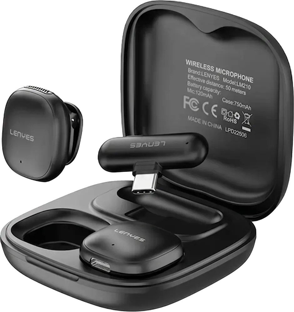 Lenyes Type-C Dual AI Noise-Cancelling Lavalier Microphone LM210-TC