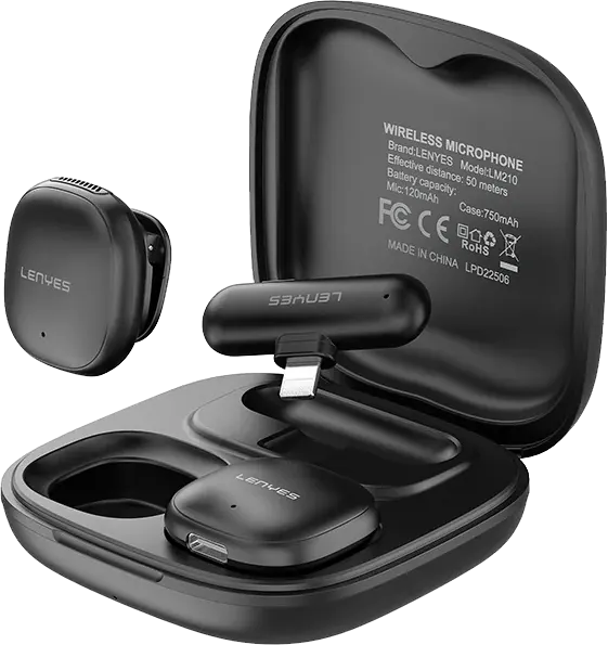 Lenyes Lightning Dual AI Noise-Cancelling Lavalier Microphone LM210-I