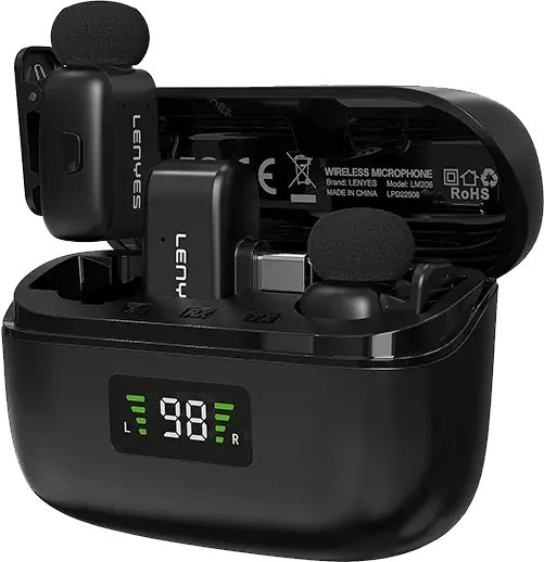 Lenyes Type-C 3-Level Noise Reduction Wireless Microphone LM206-TC