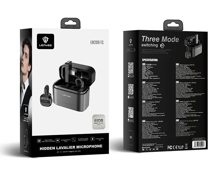 Lenyes Type-C Dual AI Noise-Cancelling Lavalier Microphone LM209-TC