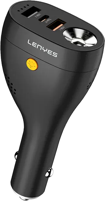 Lenyes 3-in-1 Car Charger Power Bank LED Flashlight CA70