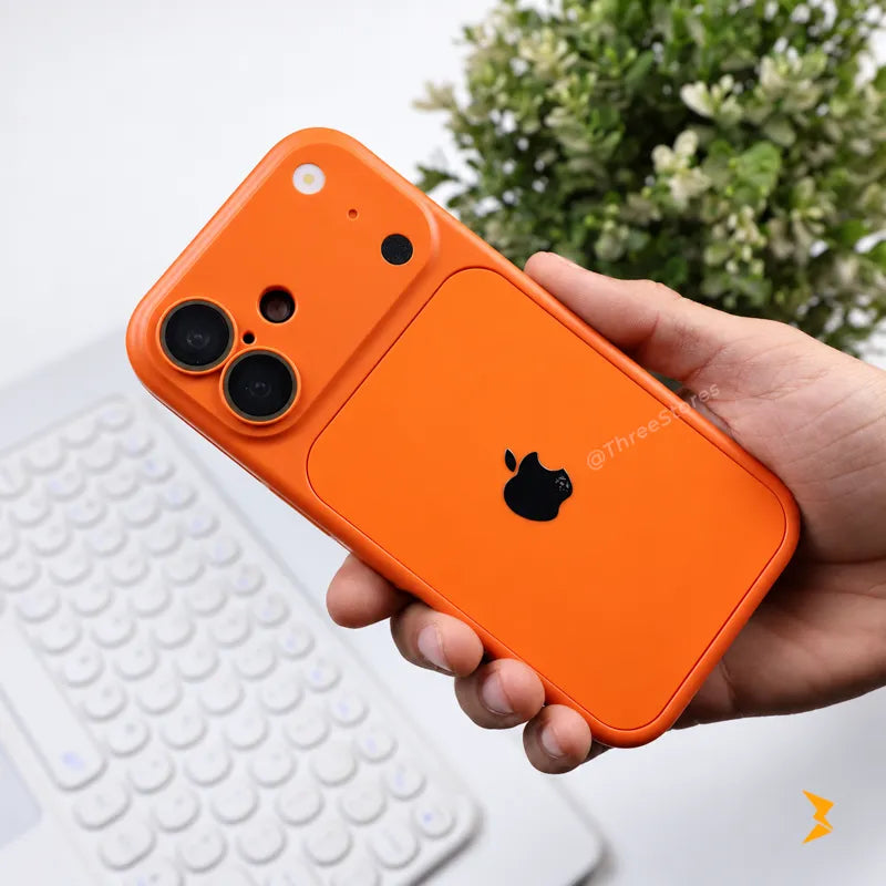 Copper Silicone Camera Protection Case iPhone 17