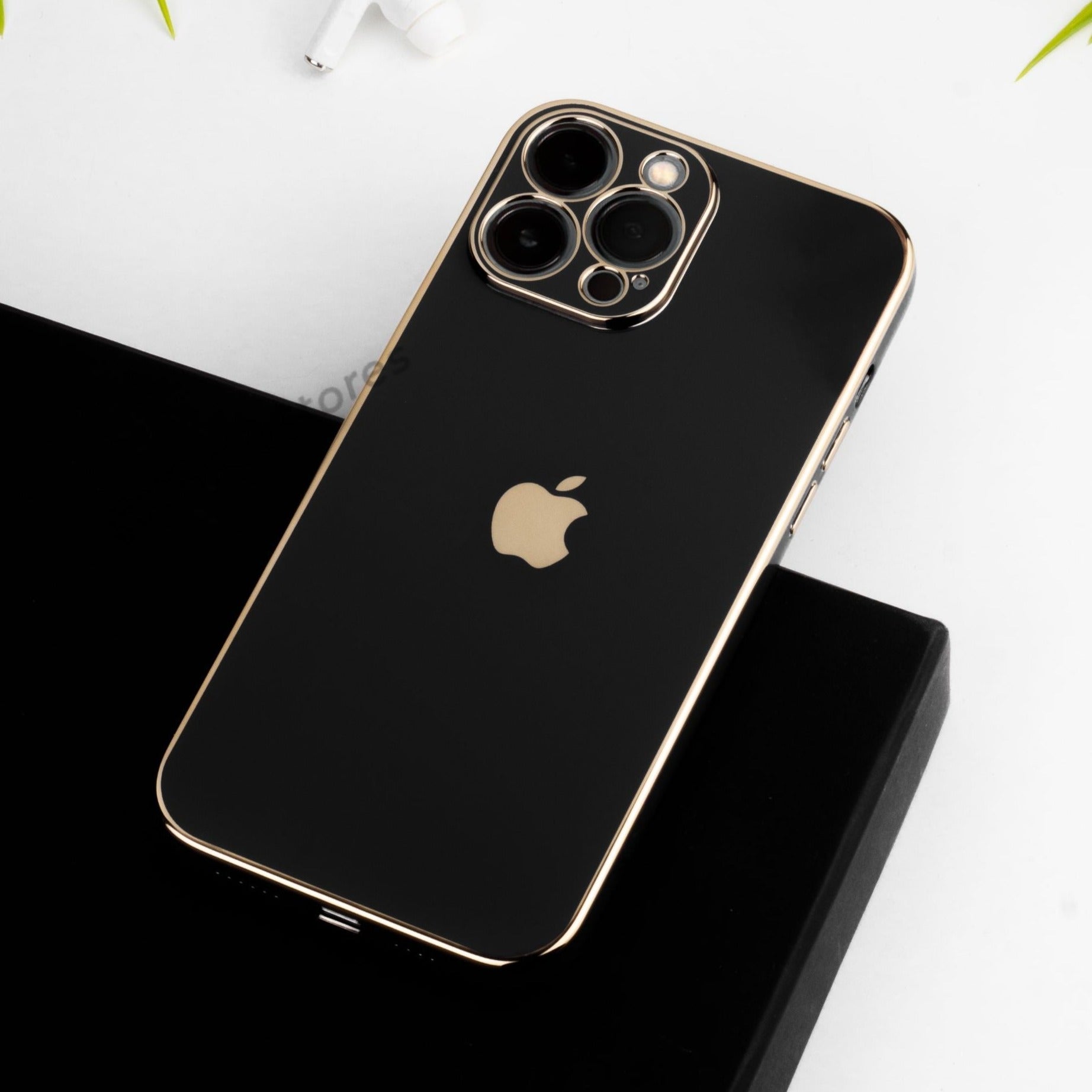 Plating Gold Lens Protection Case iPhone 14 Pro