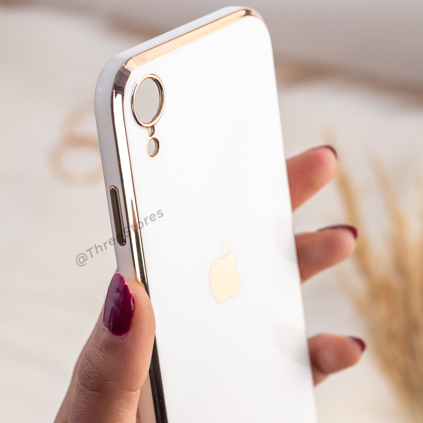 Plating Gold Lens Protection Case iPhone XR
