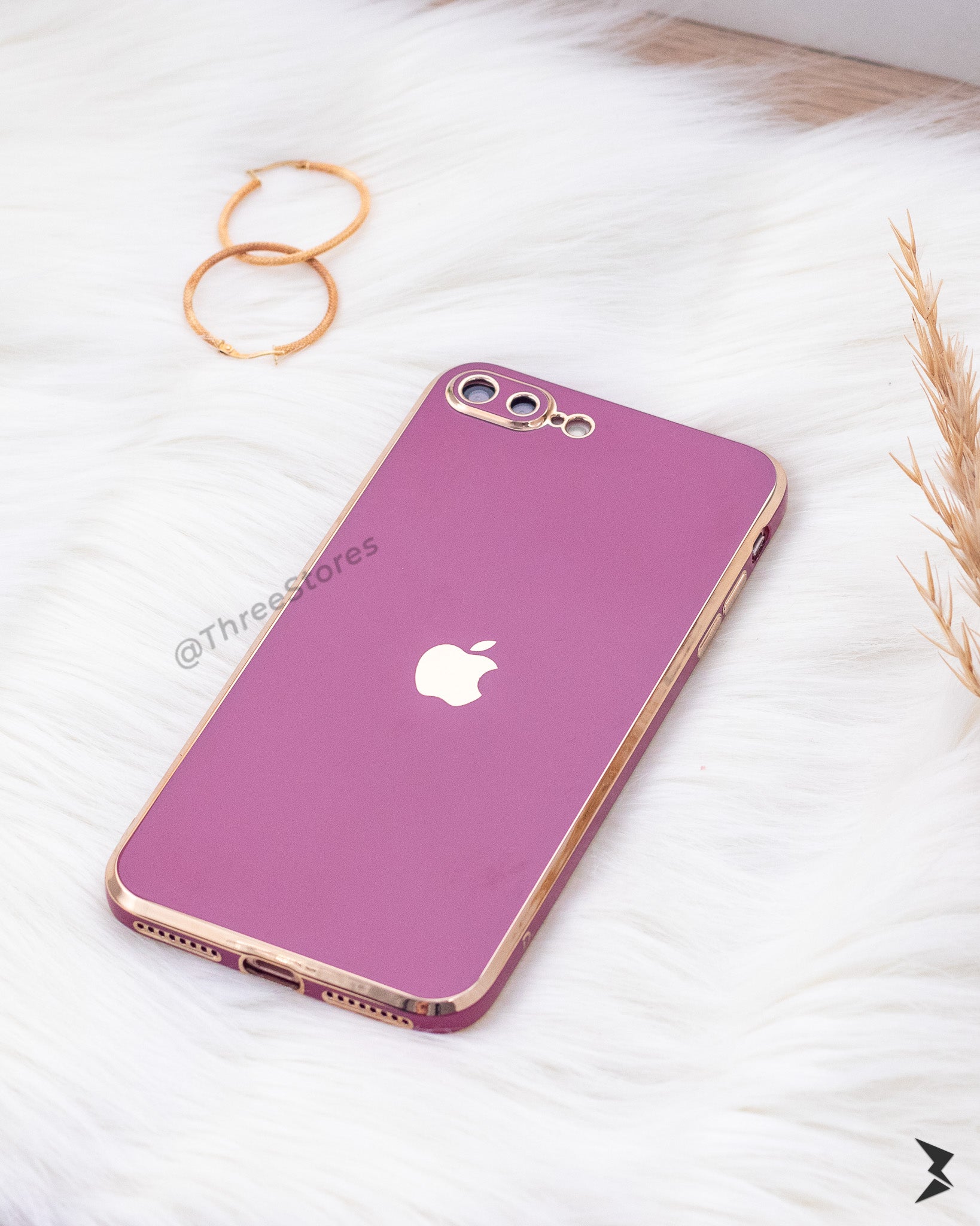 Plating Gold Lens Protection Case iPhone 7/ 8 Plus