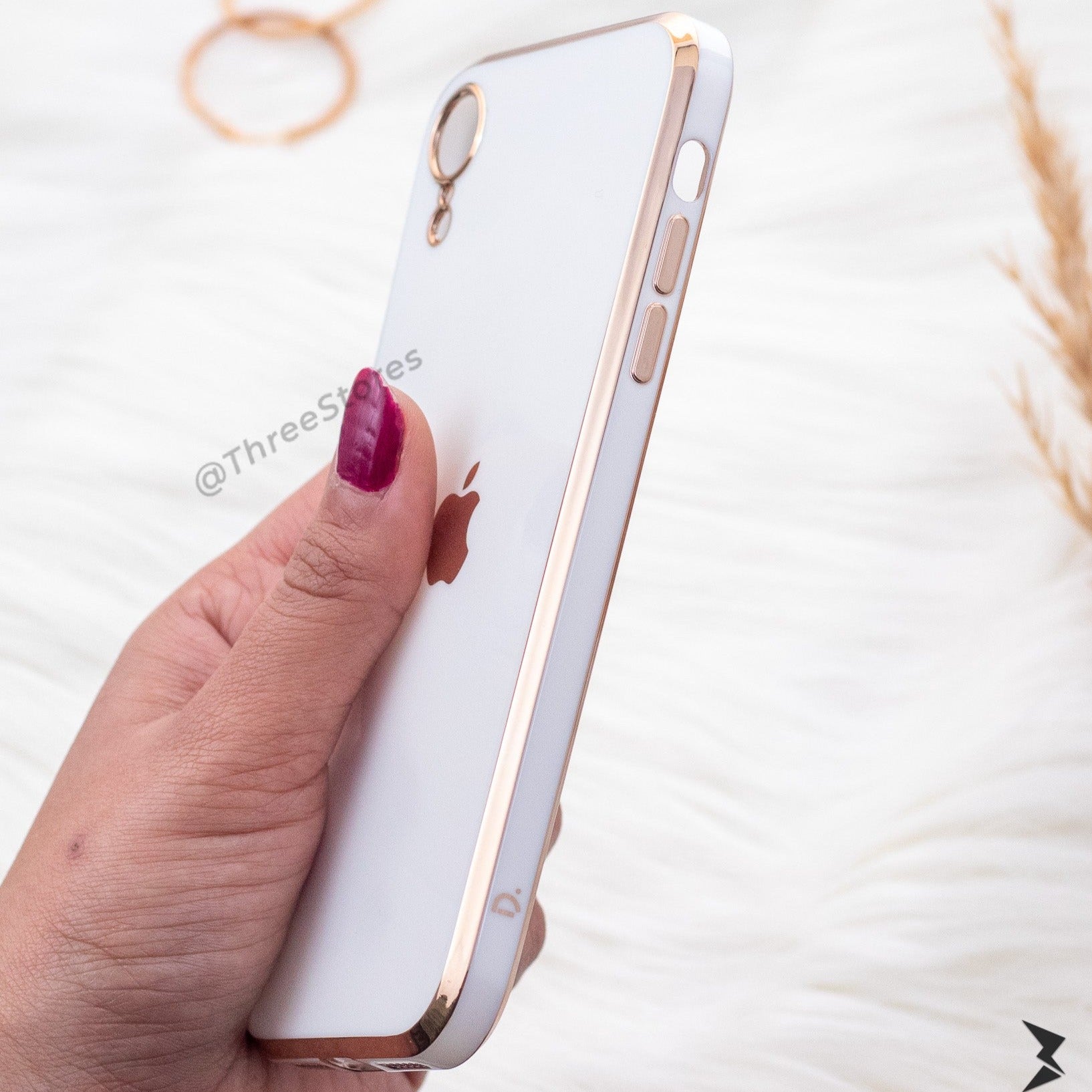 Plating Gold Lens Protection Case iPhone XR