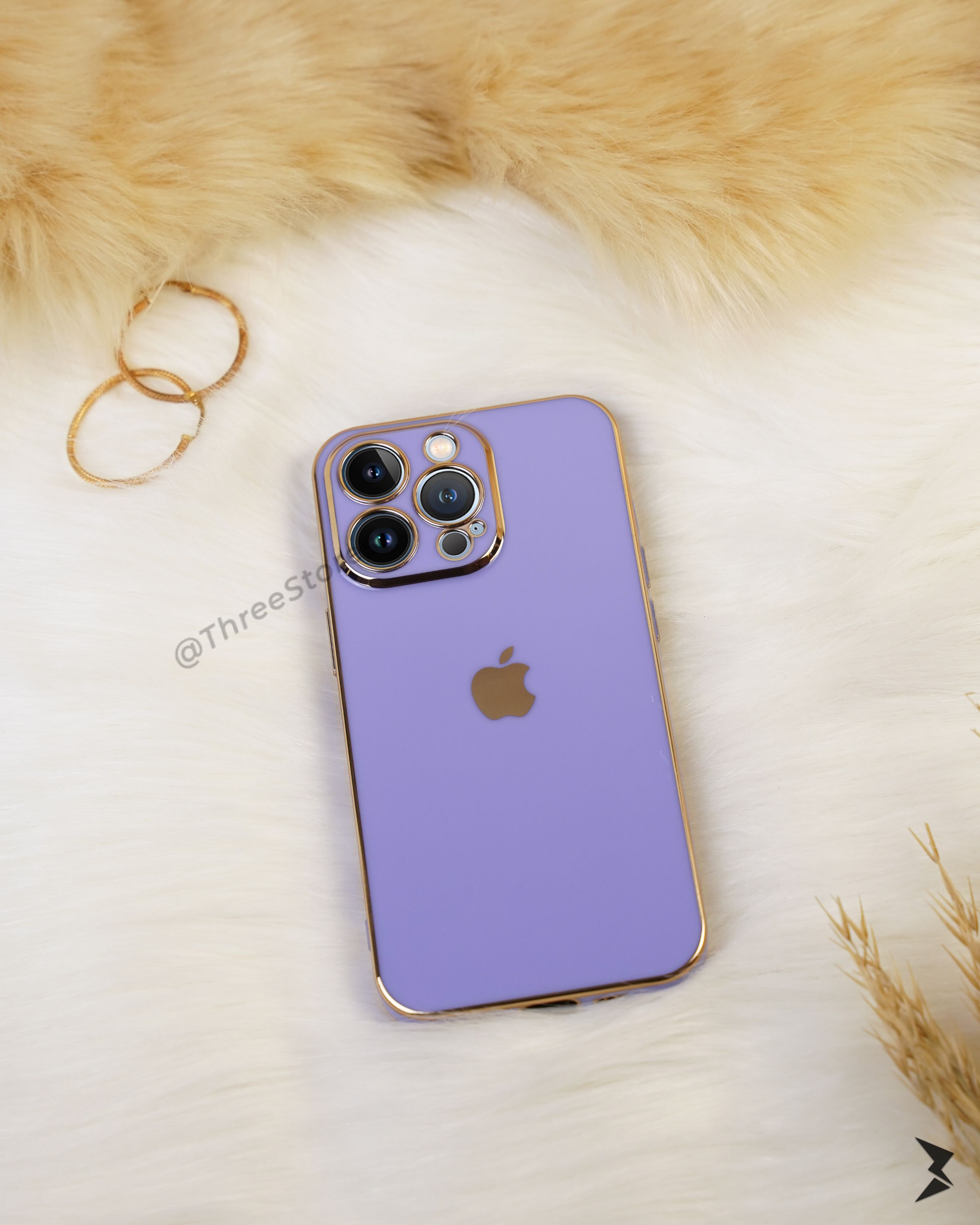 Plating Gold Lens Protection Case iPhone 13 Pro Max