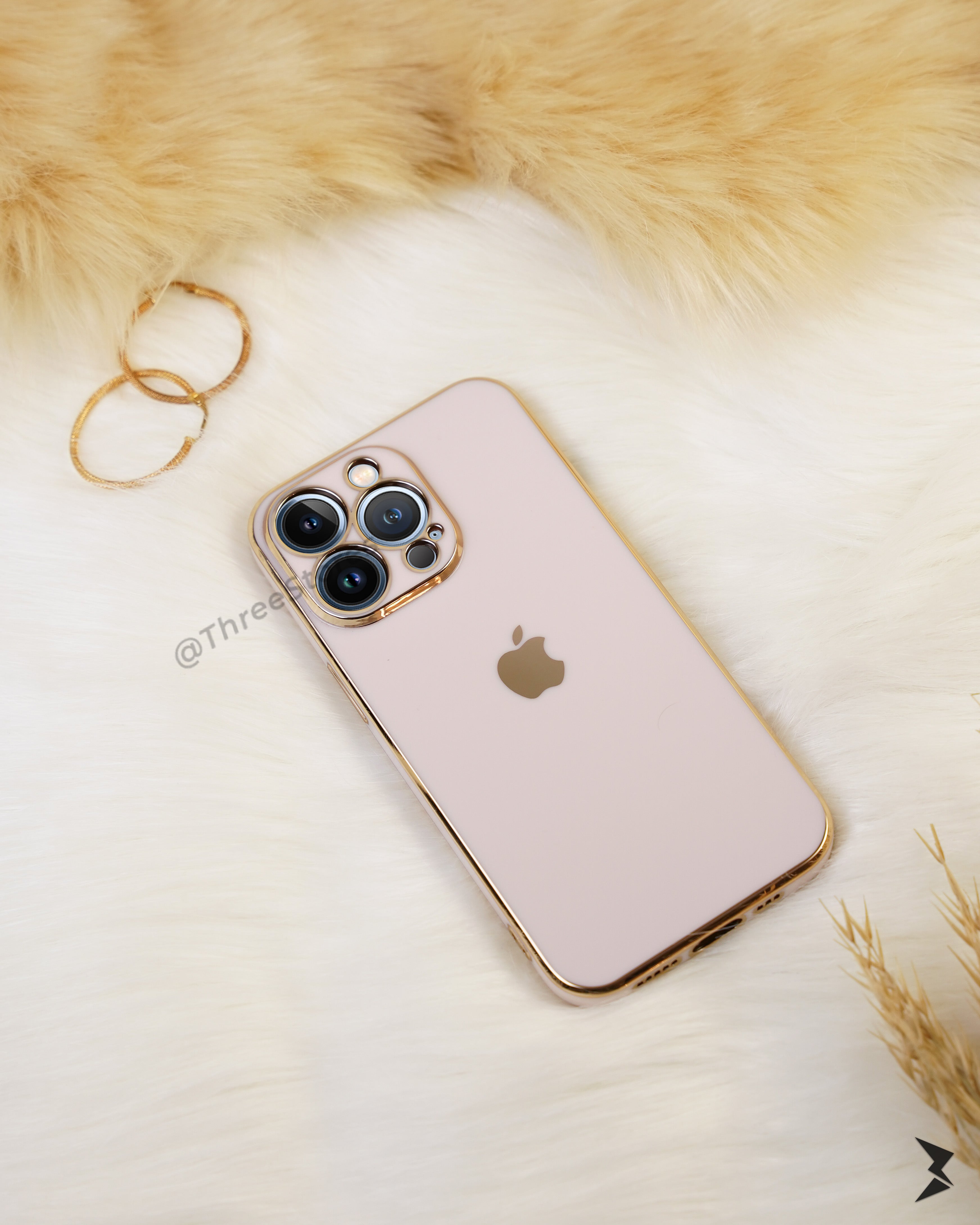 Plating Gold Lens Protection Case iPhone 13 Pro