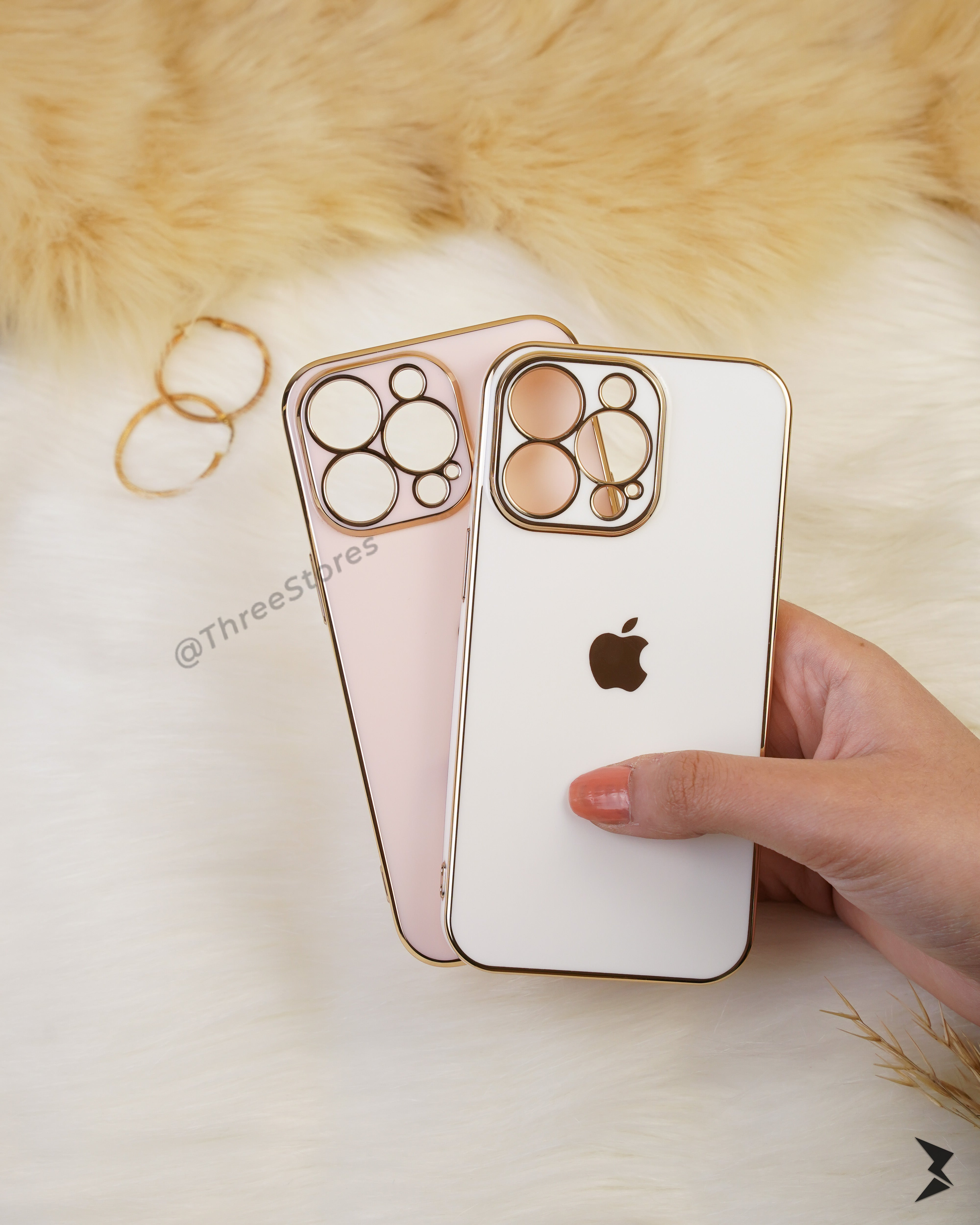 Plating Gold Lens Protection Case iPhone 13 Pro