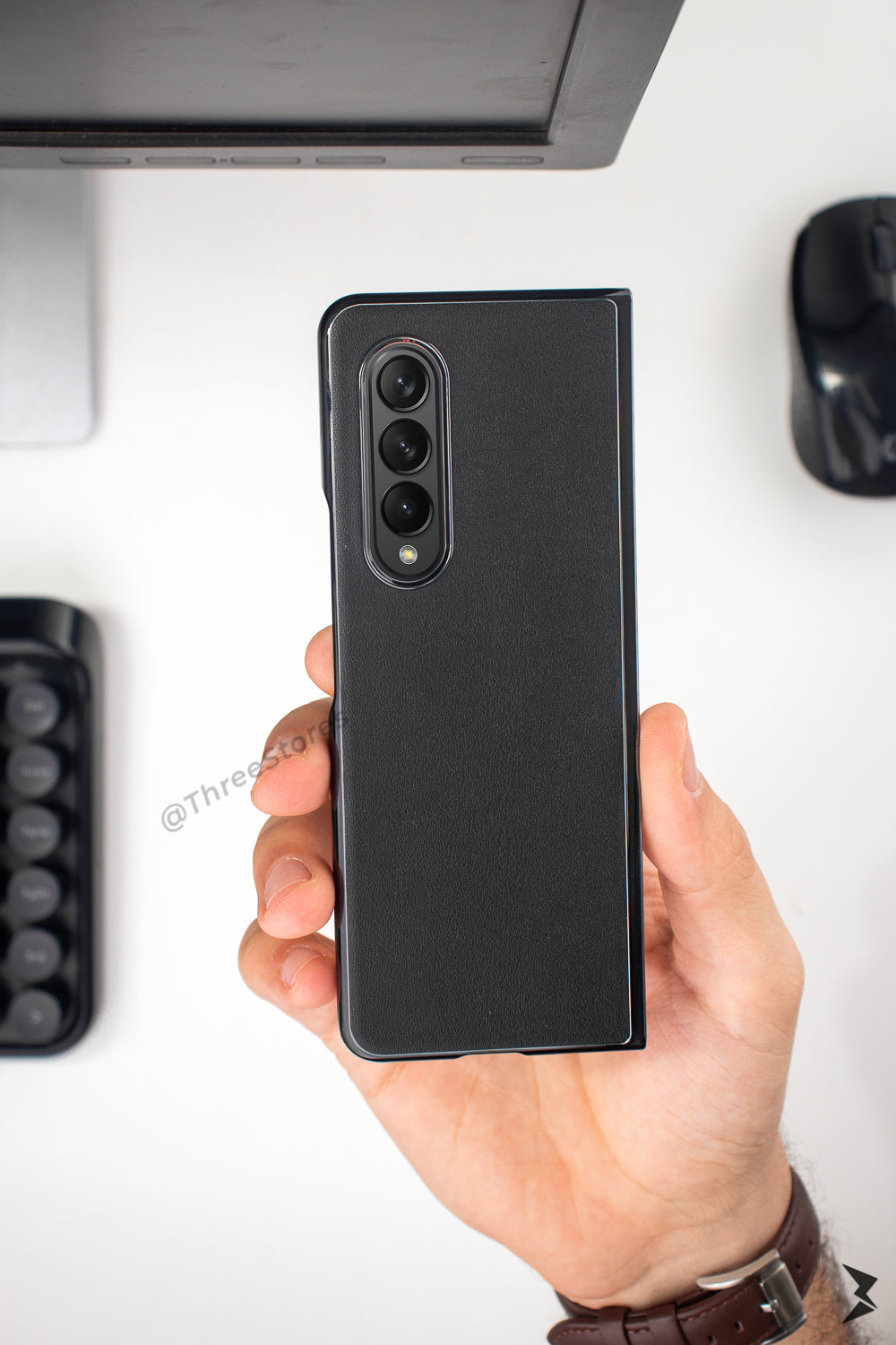 Leather Glossy Frame Case Samsung Z Fold 3