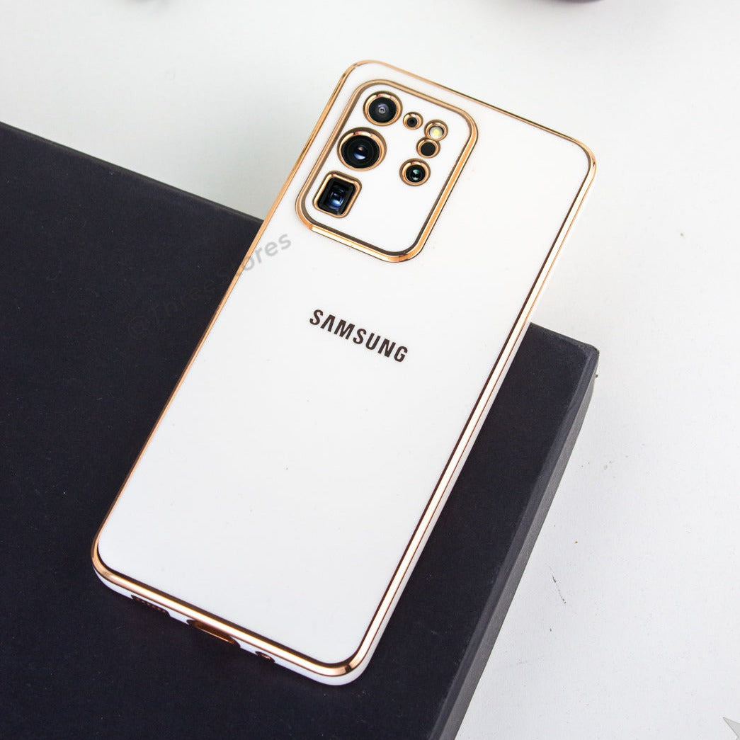 Plating Gold Lens Protection Case Samsung S20 Ultra