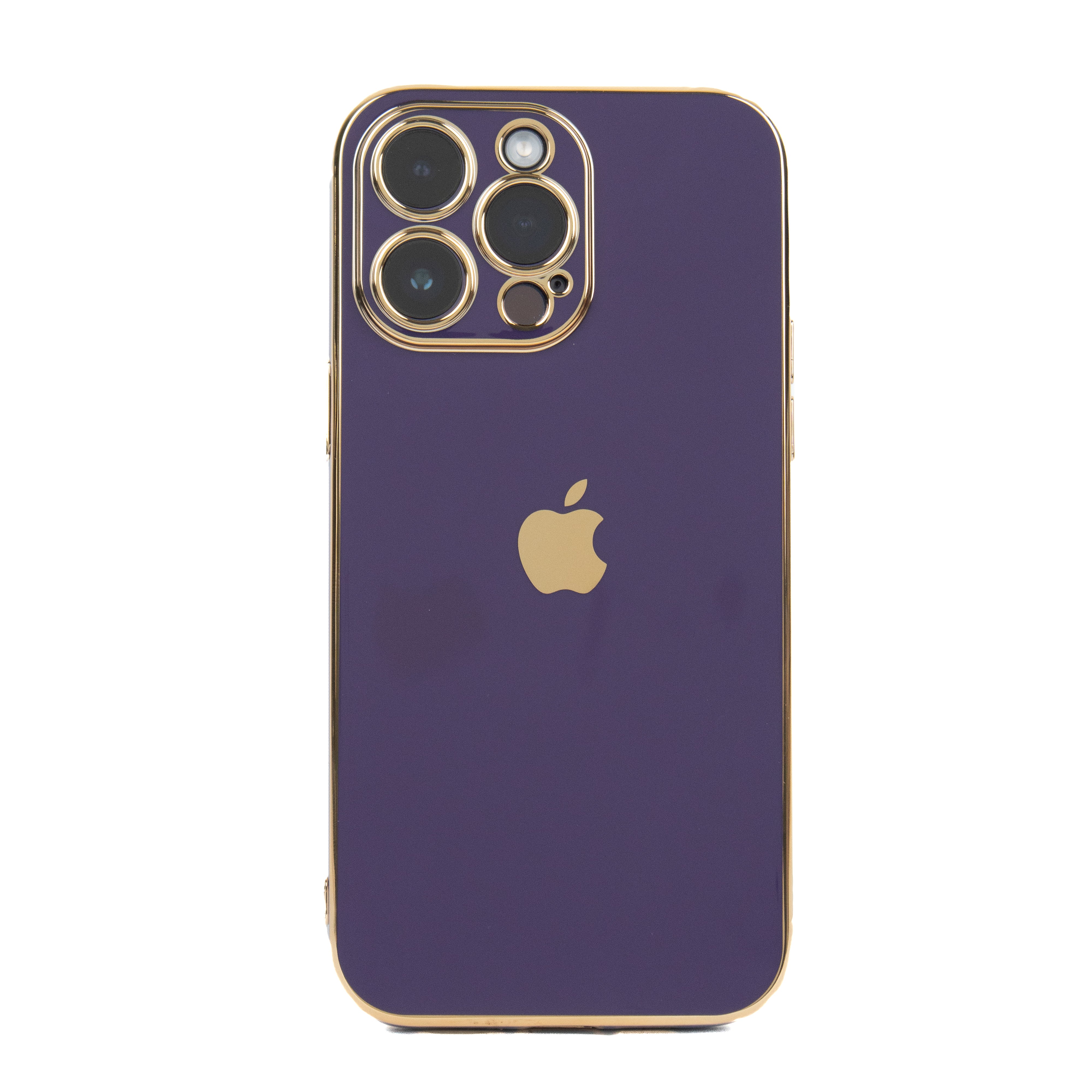 Plating Gold Lens Protection Case iPhone 14 Pro Max
