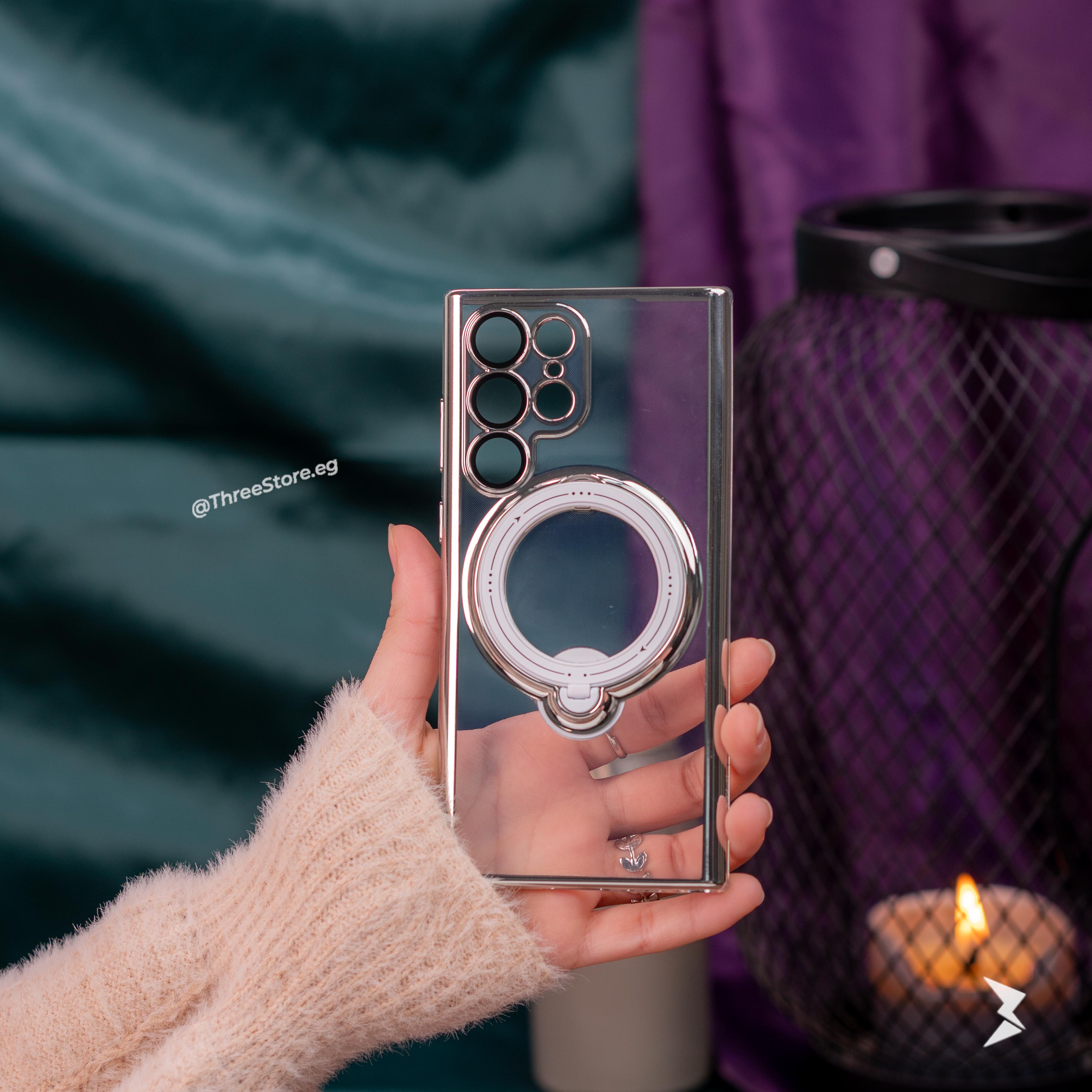 هاتف Samsung S22 Ultra الخاص بك مع جراب Magsafe الشفاف المزودة بحامل لمساعدتك للمشاهدة بزواية مريحه لك