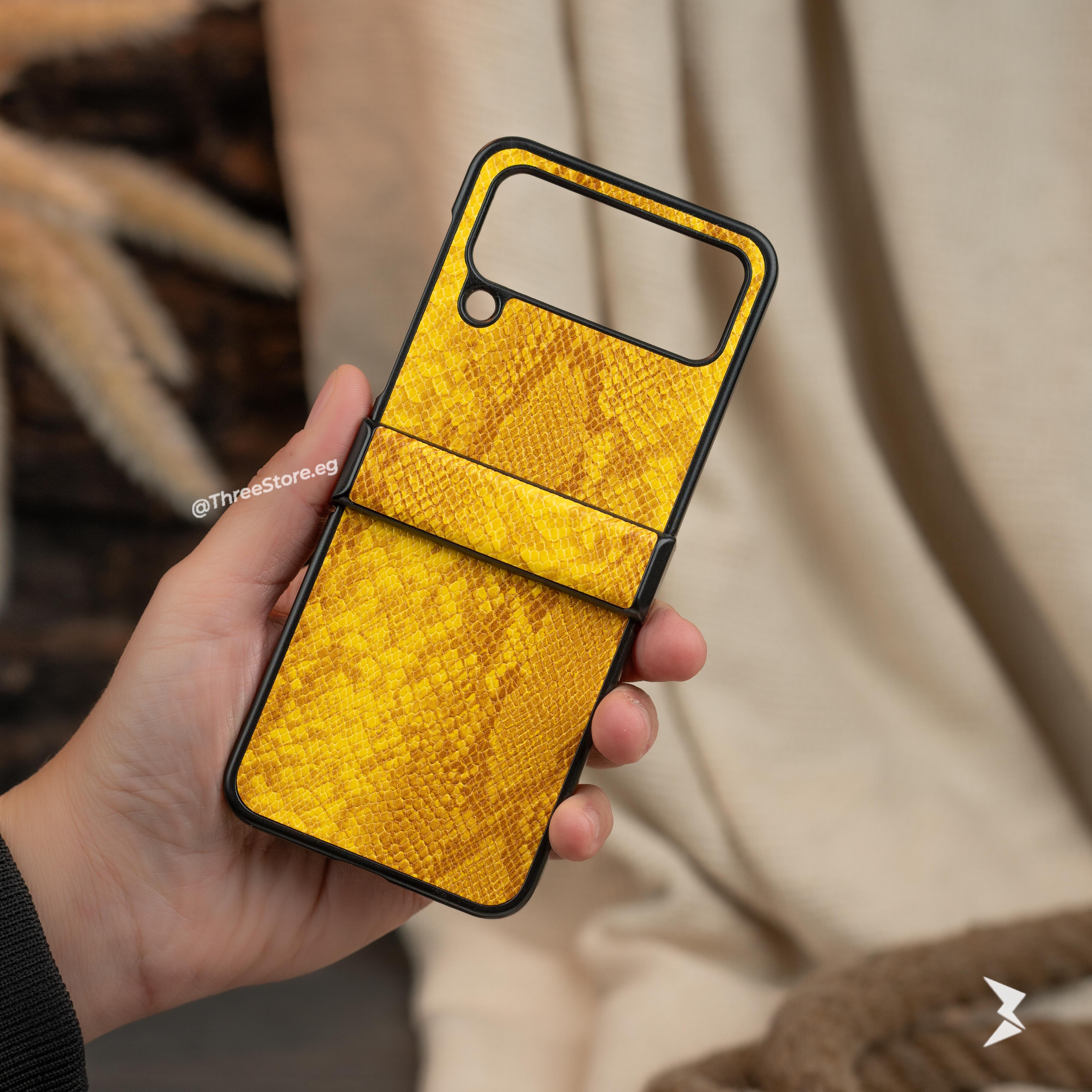 Snake Leather Case Samsung Flip 4