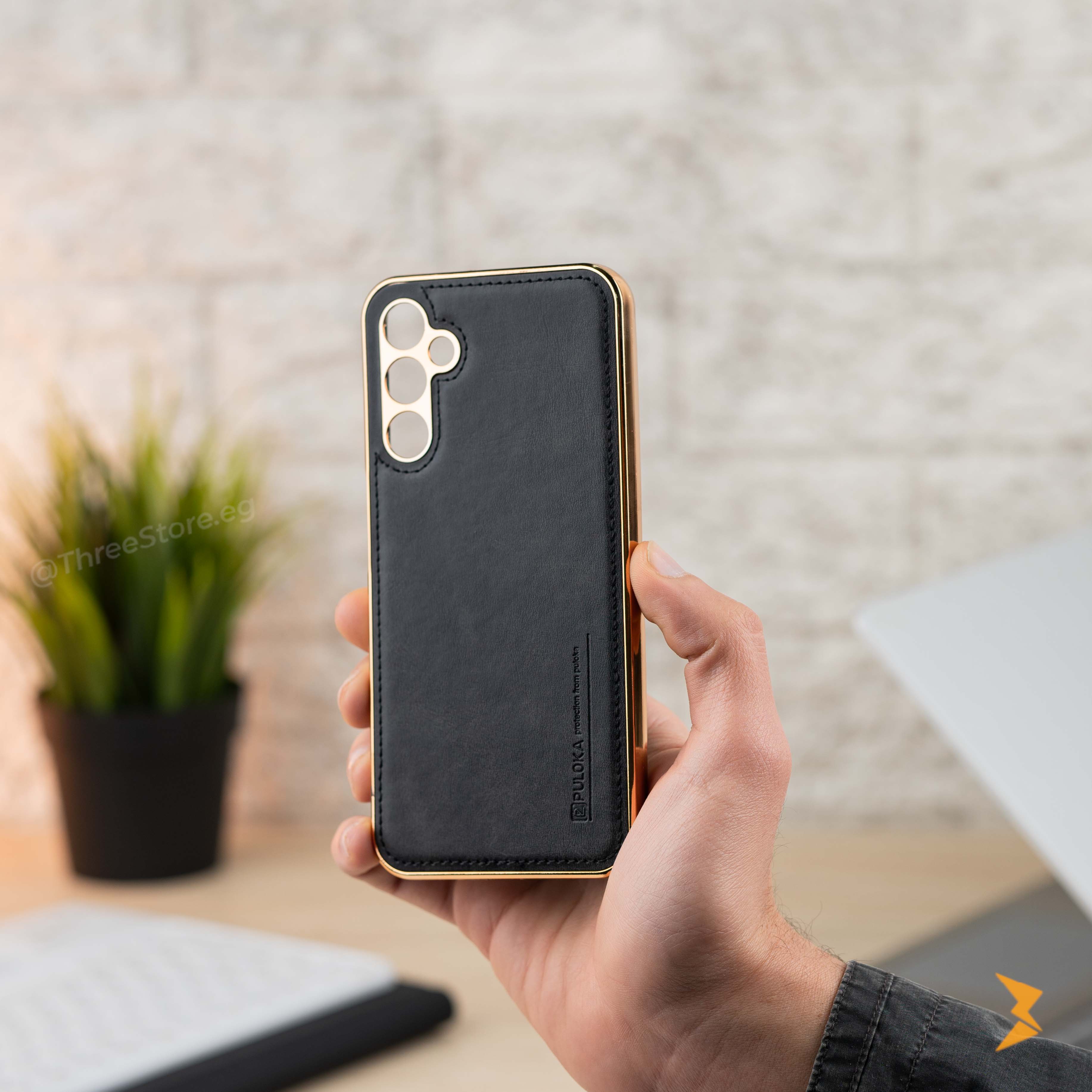 Gold Frame Leather Case Samsung A54