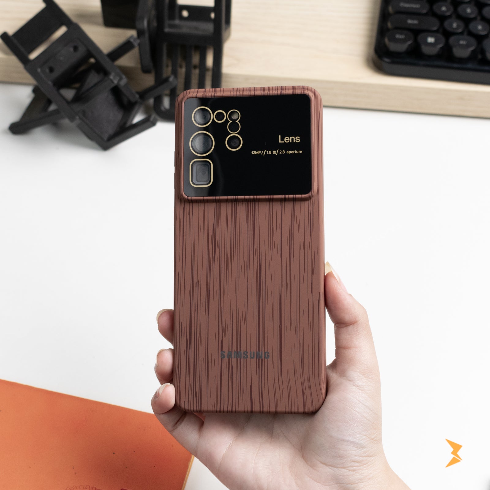 Wooden Silicone Case Samsung S20 Ultra