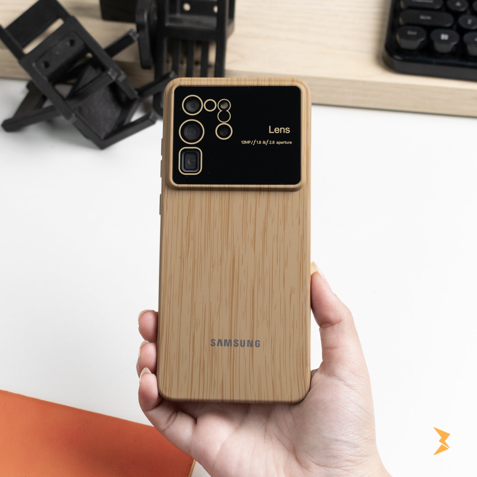 Wooden Silicone Case Samsung S20 Ultra