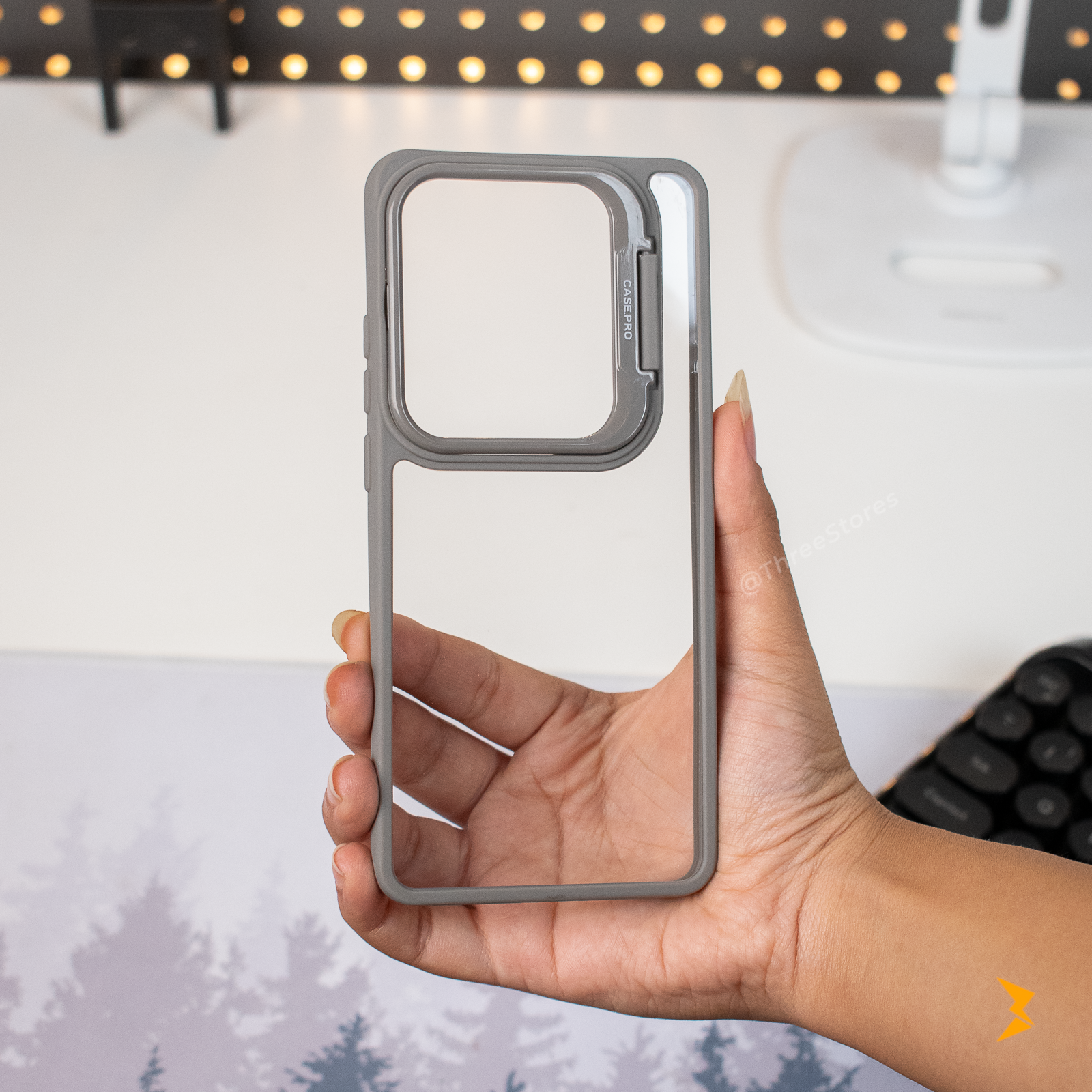 Clear Camera Stand Case Oppo Reno 11F