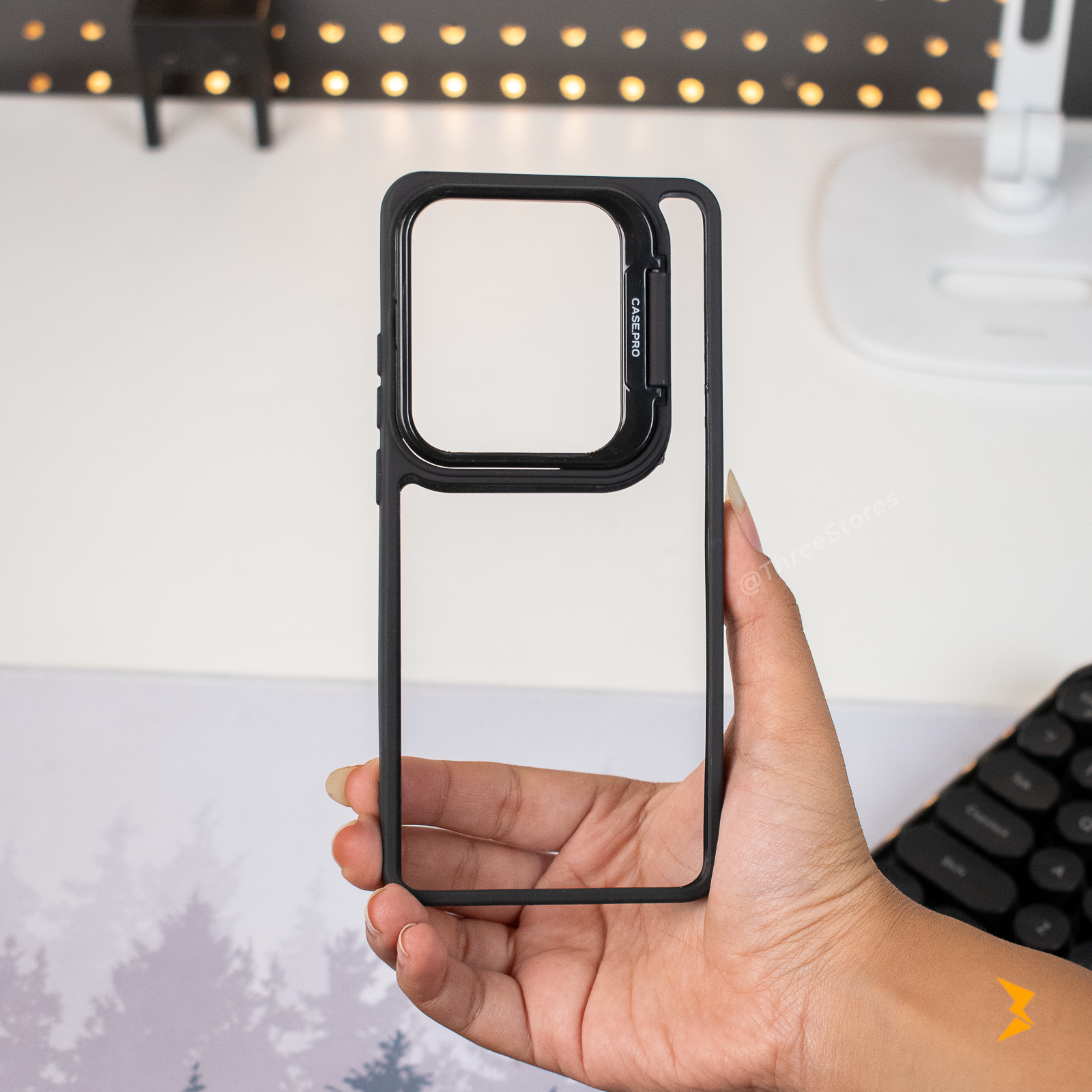 Clear Camera Stand Case Oppo Reno 11F