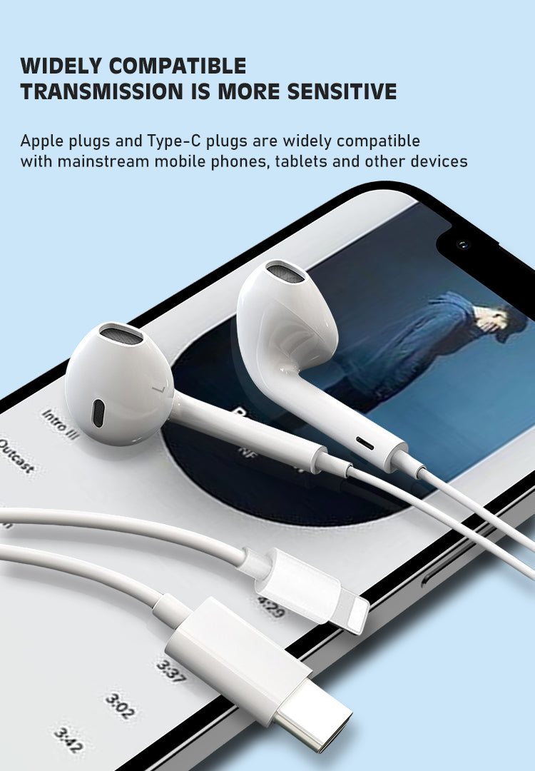 Lenyes Lightning HD Mic Wired Earphones LF100