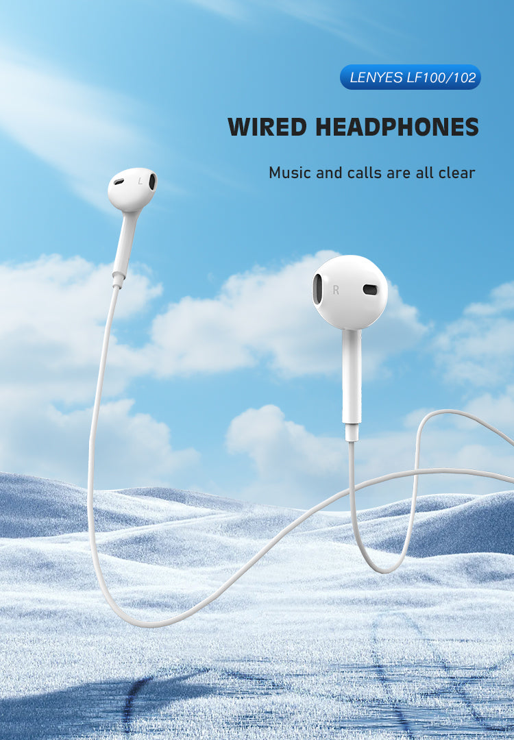 Lenyes Lightning HD Mic Wired Earphones LF100