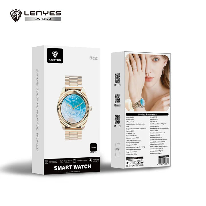 Lenyes 1.19-Inch AMOLED Women Health IP68 Smart Watch LW-252