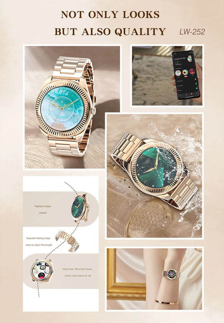 Lenyes 1.19-Inch AMOLED Women Health IP68 Smart Watch LW-252