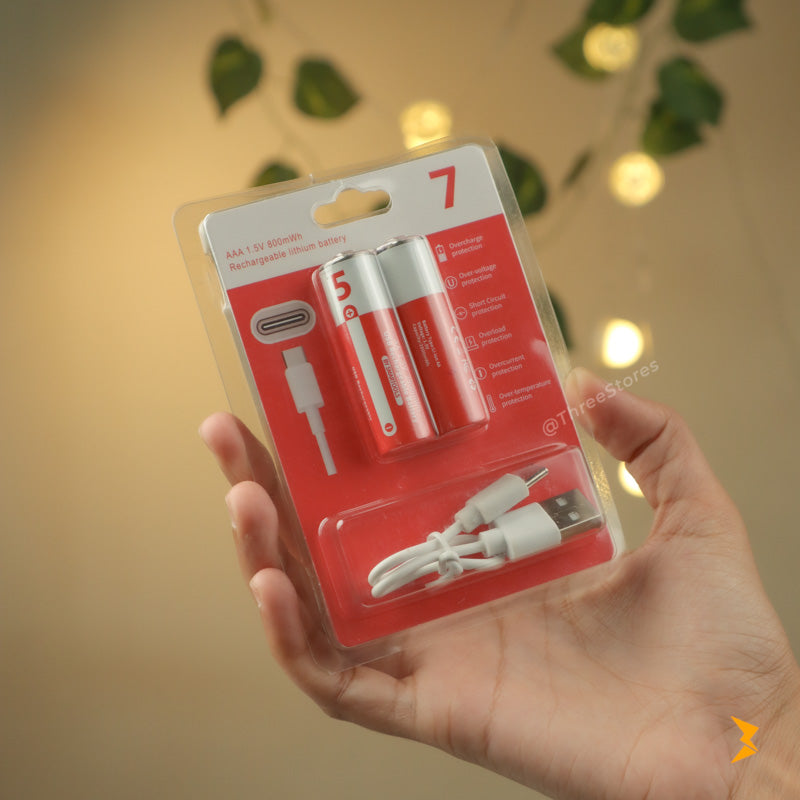 USB-C Rechargeable Lithium Battery
