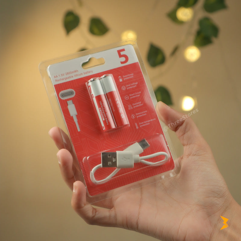 USB-C Rechargeable Lithium Battery