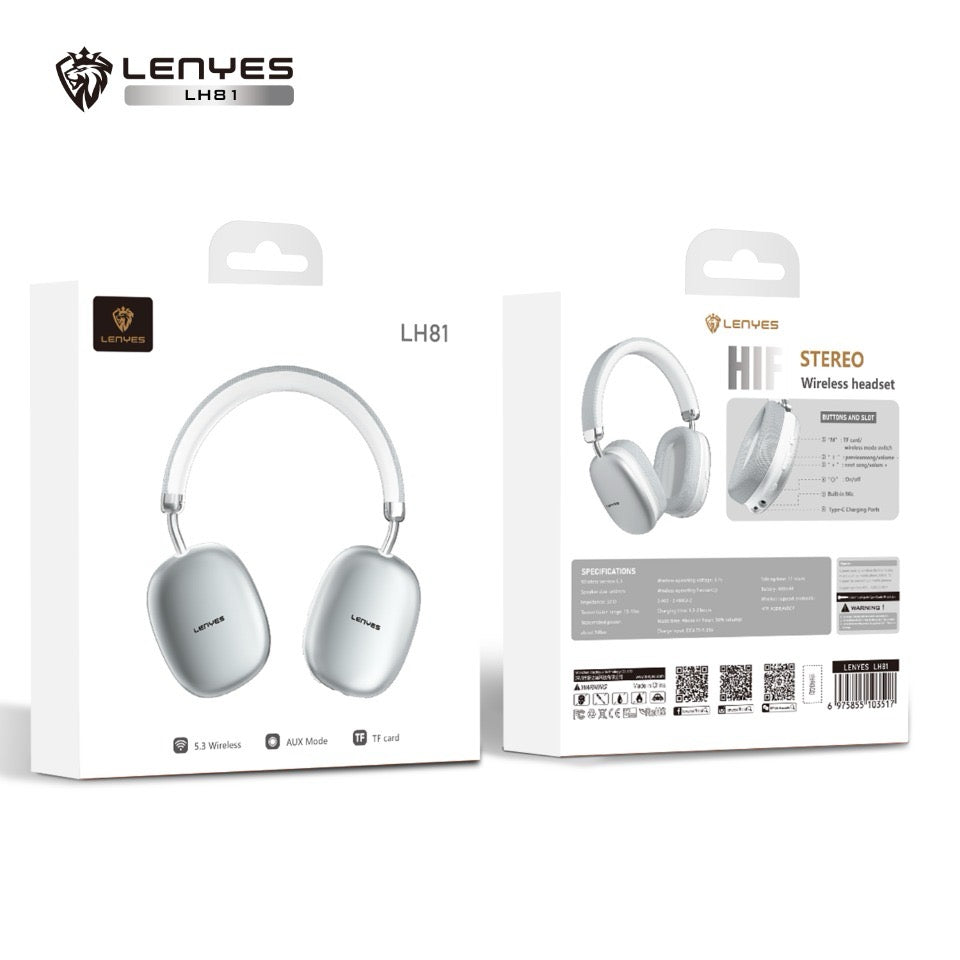 Lenyes Bluetooth 5.3 HiFi 25H Wireless Headphones LH81