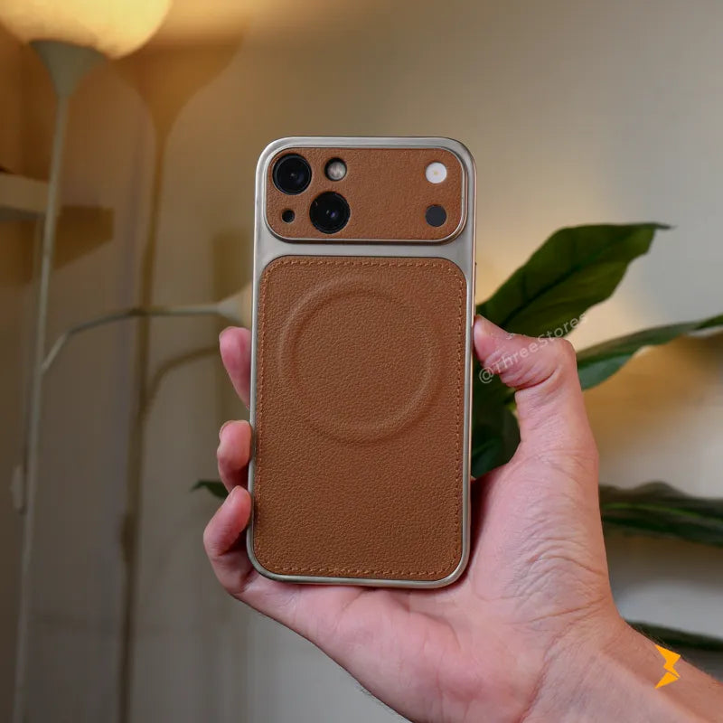 Signature Leather Magsafe Case iPhone 15
