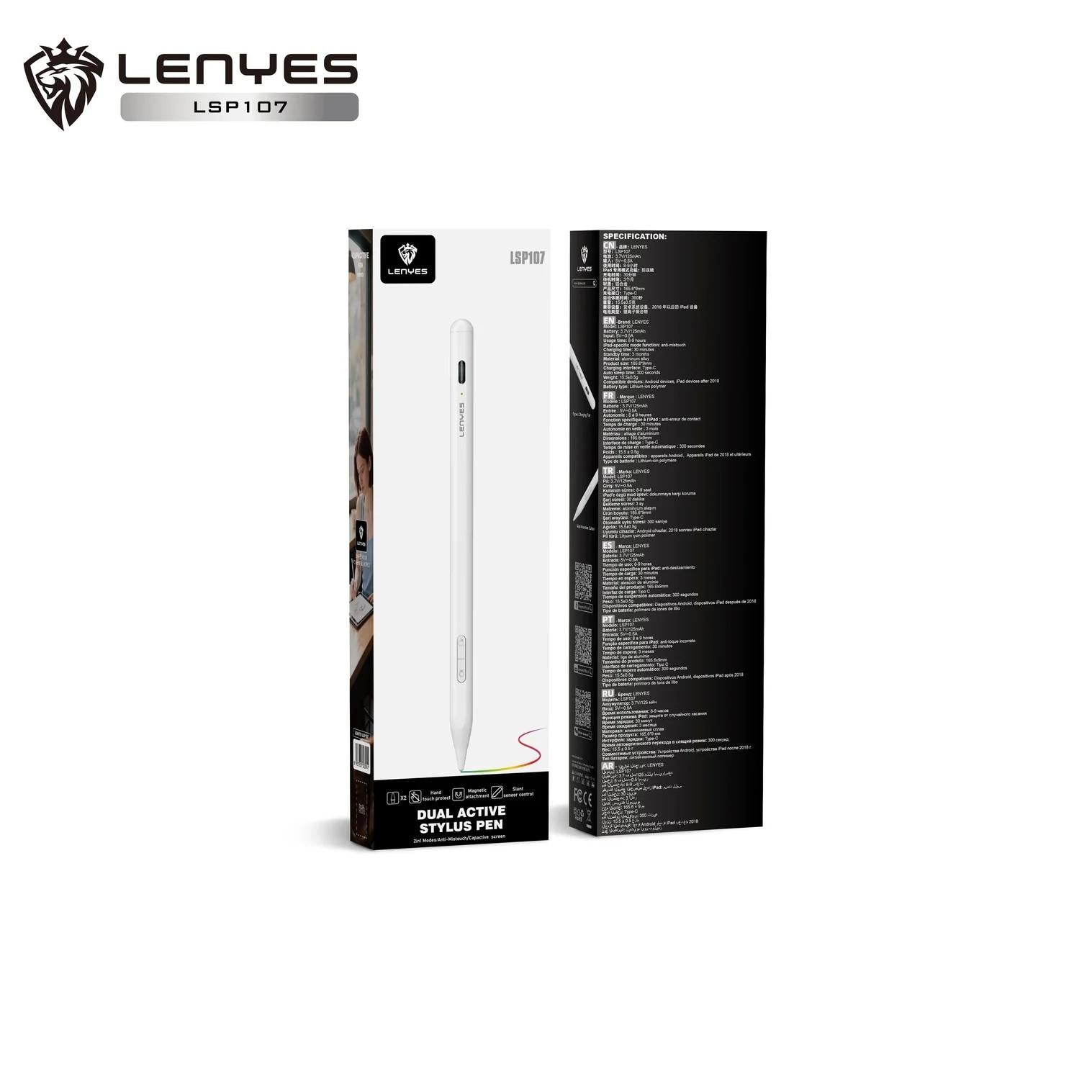 Lenyes Dual-Mode Magnetic Anti-Palm Stylus Pen LSP107