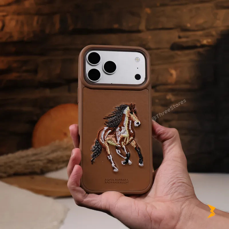 Santa Rawhide Leather Case iPhone 17 Pro Max