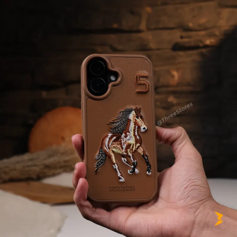 Santa Rawhide Leather Case iPhone 17