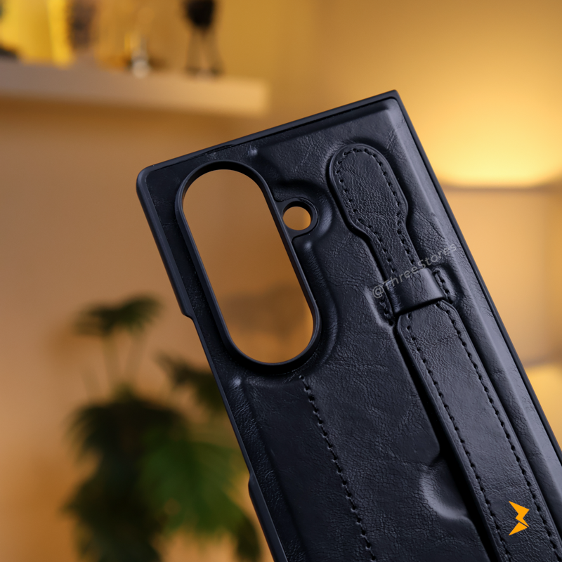 Retro Leather Grip Case Samsung Z Fold 7