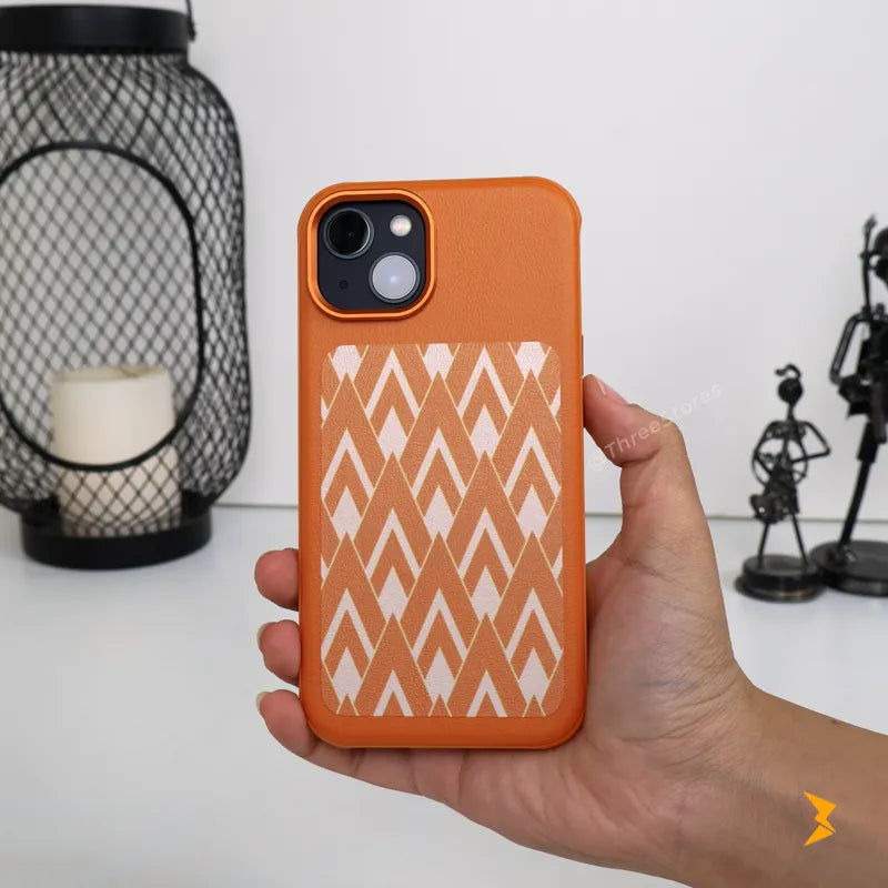Chevron Leather Magsafe Case iPhone 13/14
