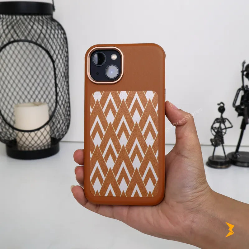 Chevron Leather Magsafe Case iPhone 13/14