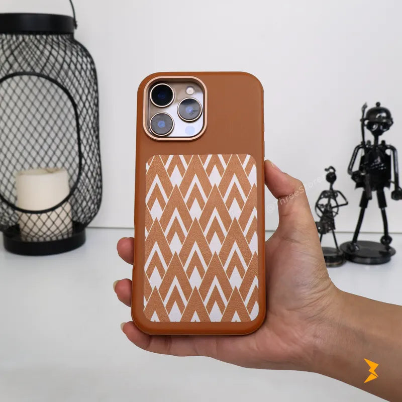 Chevron Leather Magsafe Case iPhone 14 Pro Max