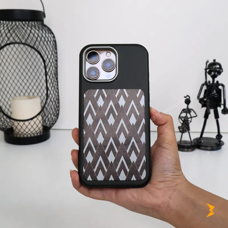 Chevron Leather Magsafe Case iPhone 14 Pro Max