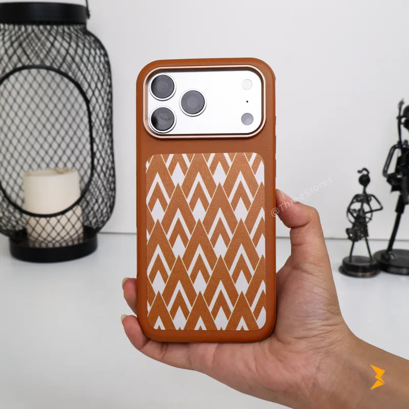 Chevron Leather Magsafe Case iPhone 17 Pro Max