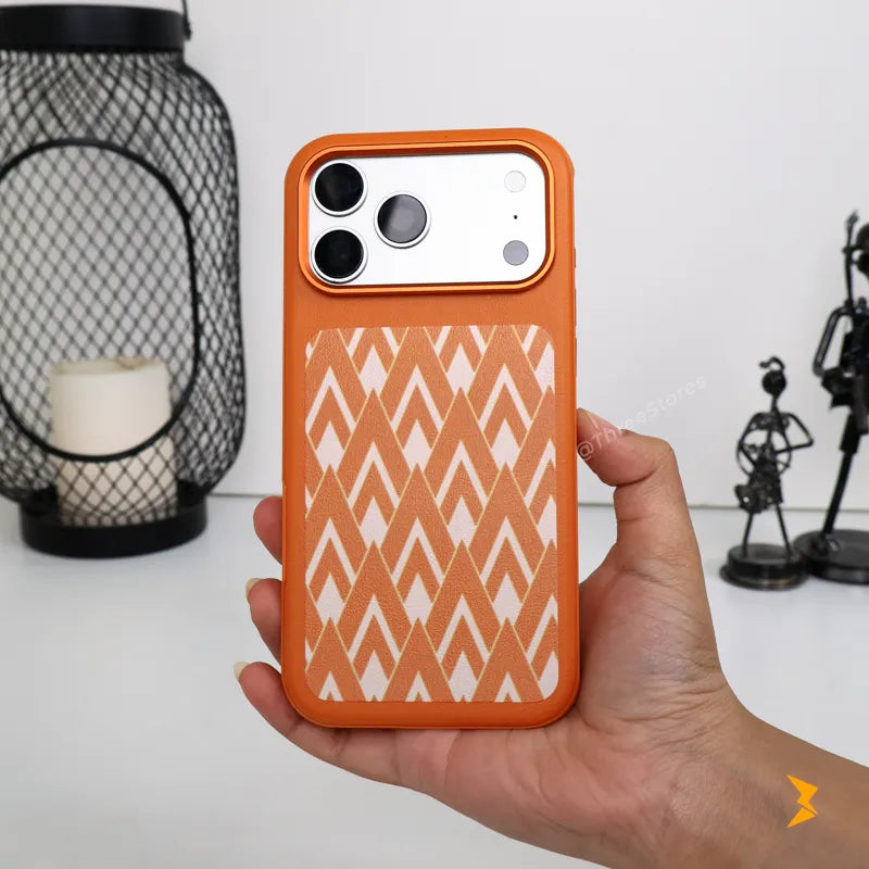 Chevron Leather Magsafe Case iPhone 17 Pro Max
