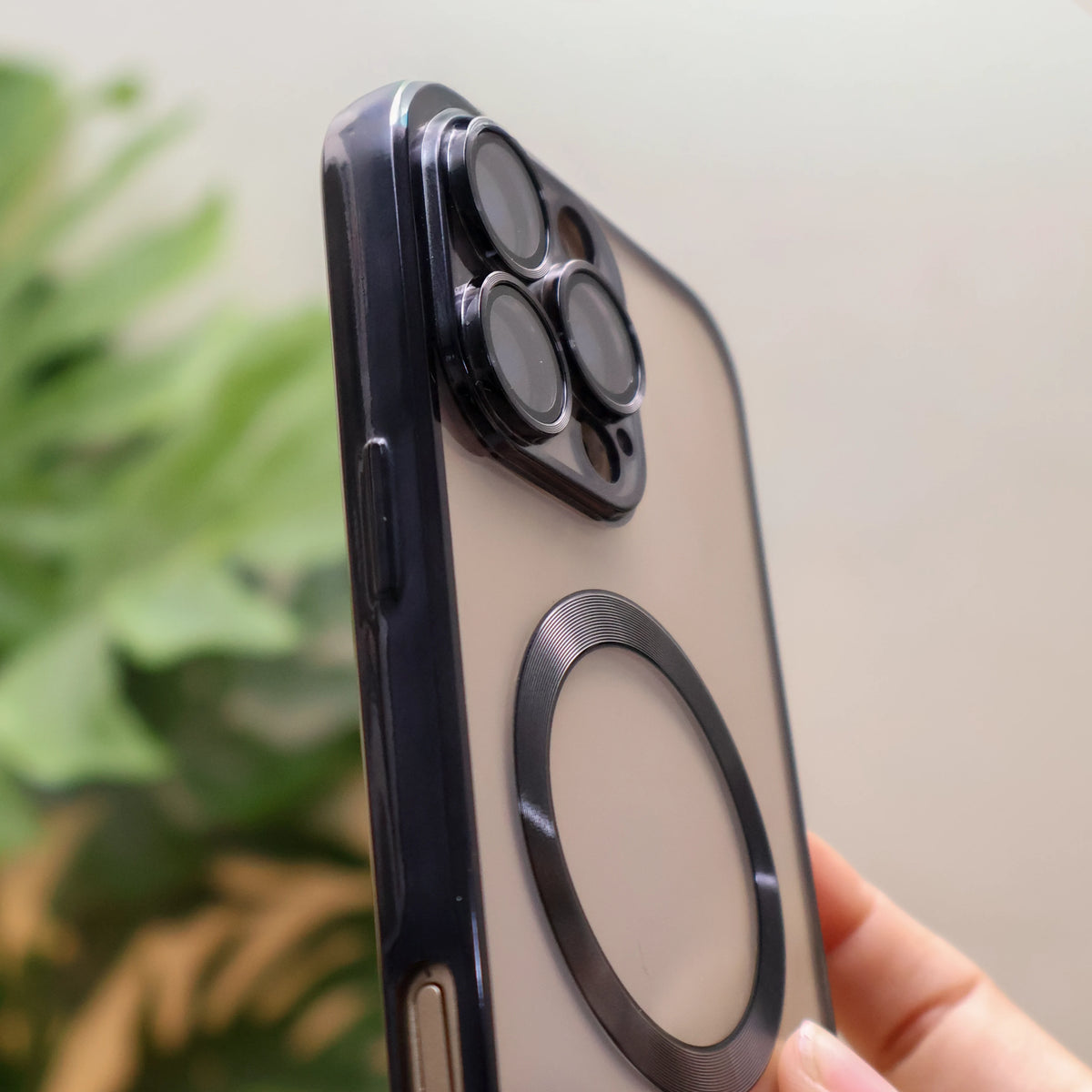 Glossy Magsafe Camera Protectionb Case iPhone 15 Pro Max