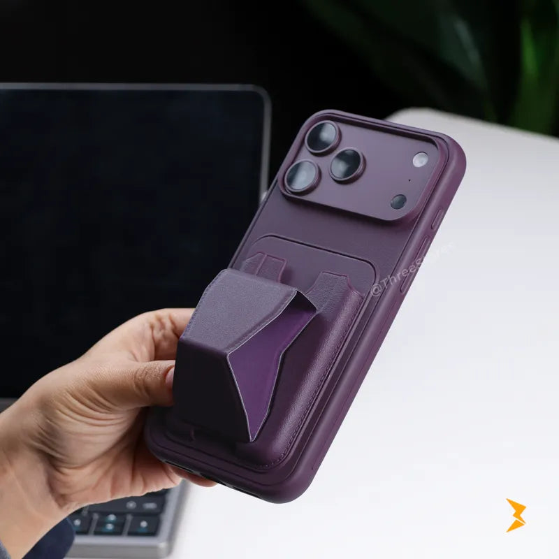 HDD Fionke Stand Leather Case iPhone 17/18 Pro Max