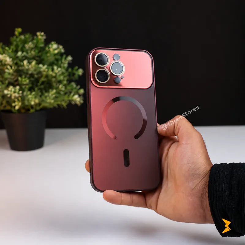 Burgundy Glow Camera Protection Magsafe Case iPhone 13 Pro Max