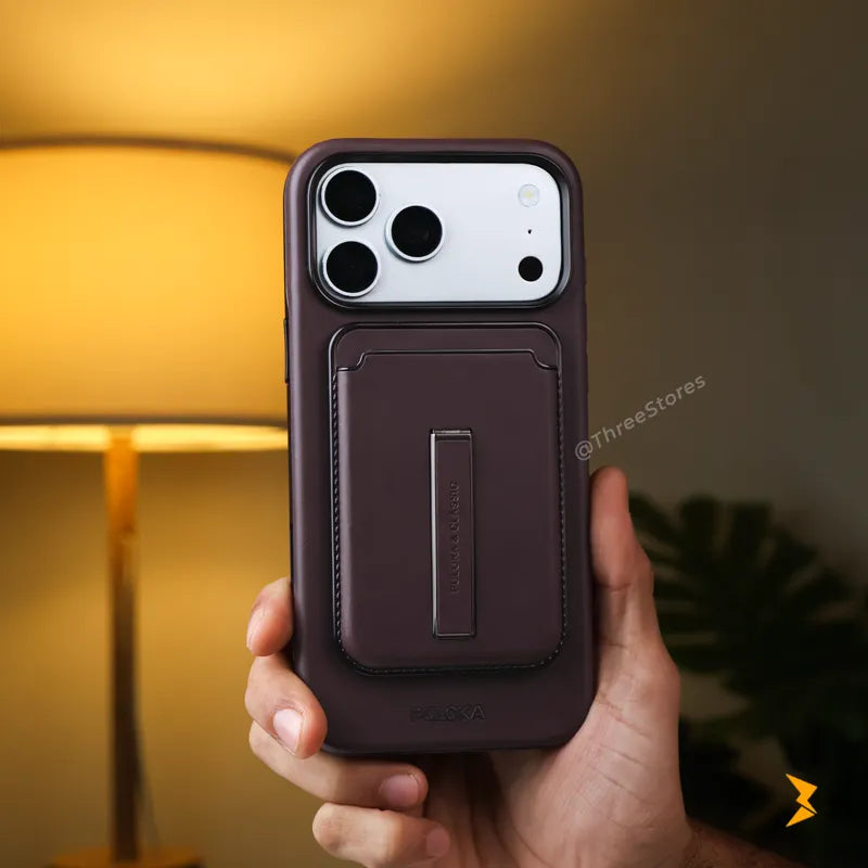 Puloka Magnetic Stand Wallet Case iPhone 17/18 Pro Max