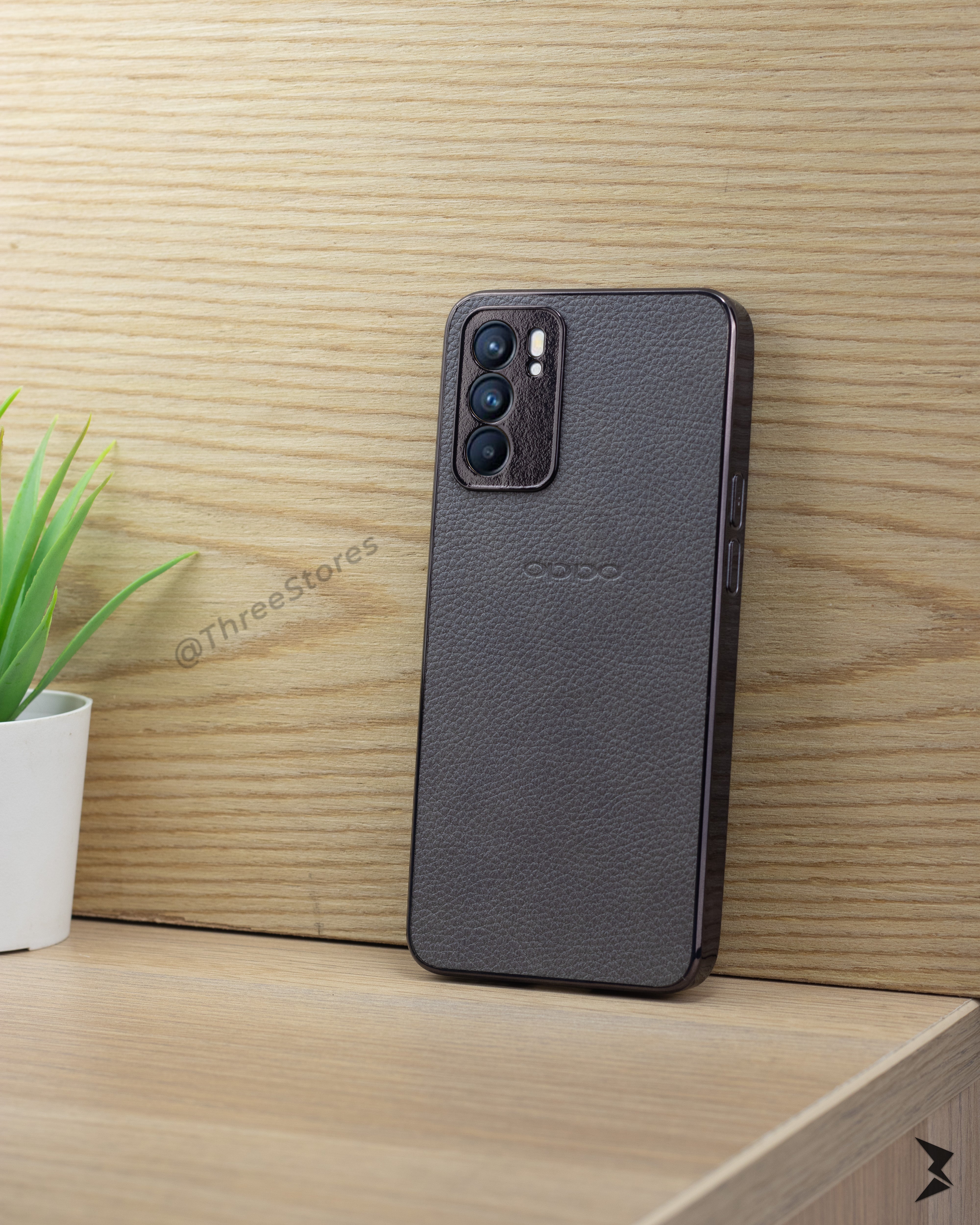 Leather Camera Protection Case Oppo Reno 6 5G