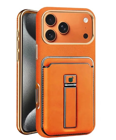 Rimbmax Magnetic Card Holder Leather Case iPhone 17 Pro Max