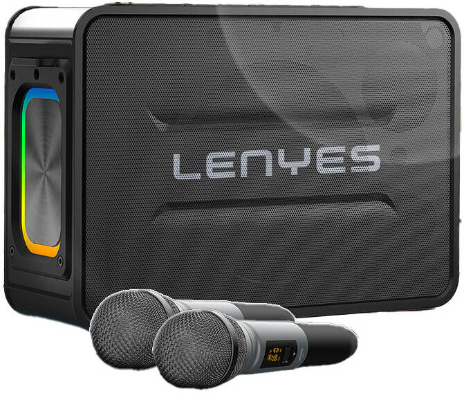 Lenyes Bluetooth 5.3 200W Dual-Mic RGB Karaoke Speaker S859