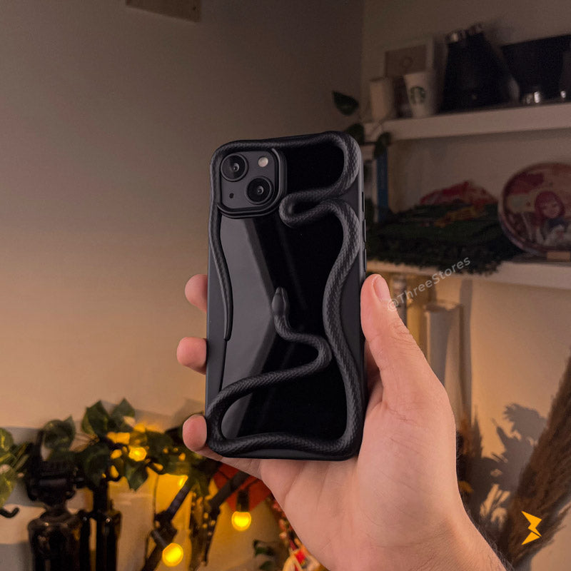 3D Snake Hollow Case iPhone 15